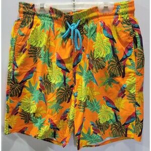 Vilebrequin Collector Edition 1998 Parrot Print Multicolored Swim Trunks Sz. XL